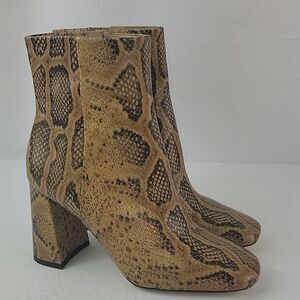Sam Edelman Codie Snake-Embossed Leather Ankle Boots